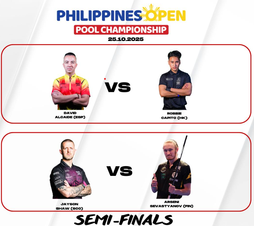 Philippines Open Pool Championship 2025: Khép lại vòng tứ kết đầy cảm xúc, bốn tay cơ xuất sắc tiến vào bán kết