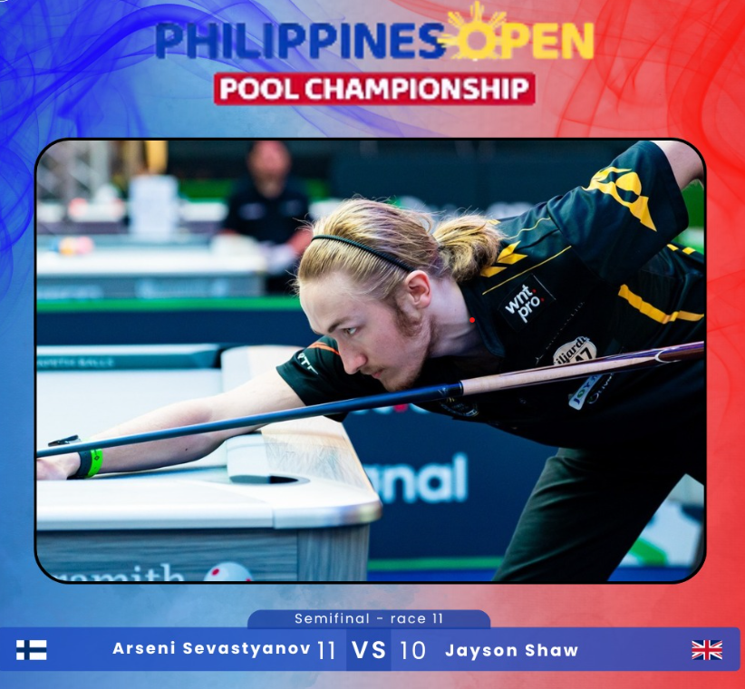 Arseni Sevastyanov lội ngược dòng không tưởng, tiễn Jayson Shaw khỏi đường đua chung kết Philippines Open 2025
